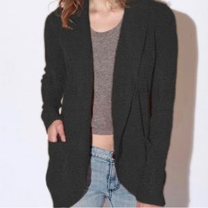 UO Silence + Noise Marled Dark Gray Cocoon Cardigan